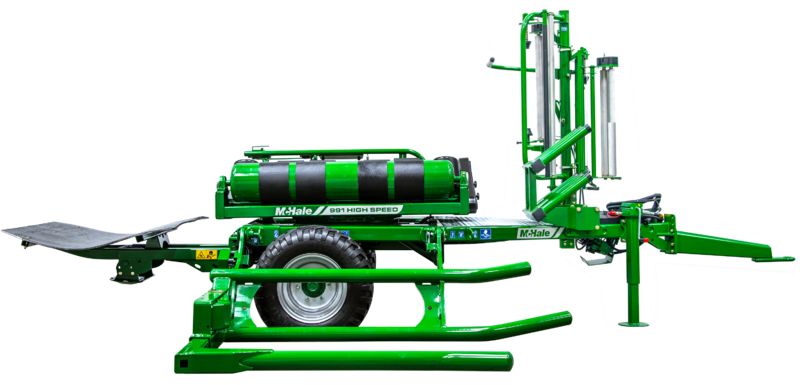 991 High Speed Twin Dispenser Round Bale Wrapper