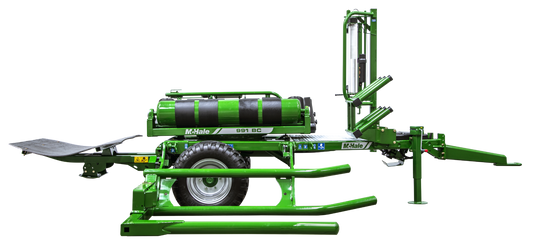 991 BC Cable Controlled Trailed Round Bale Wrapper